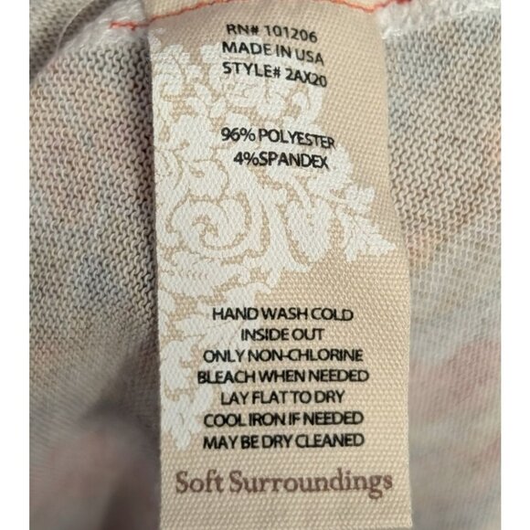 Soft Surroundings XL Paisley Print Long Sleeve Top Rust/Orange Polyester/Spandex - Picture 15 of 15